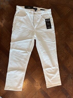 Jones New York White High-Rise Jeans